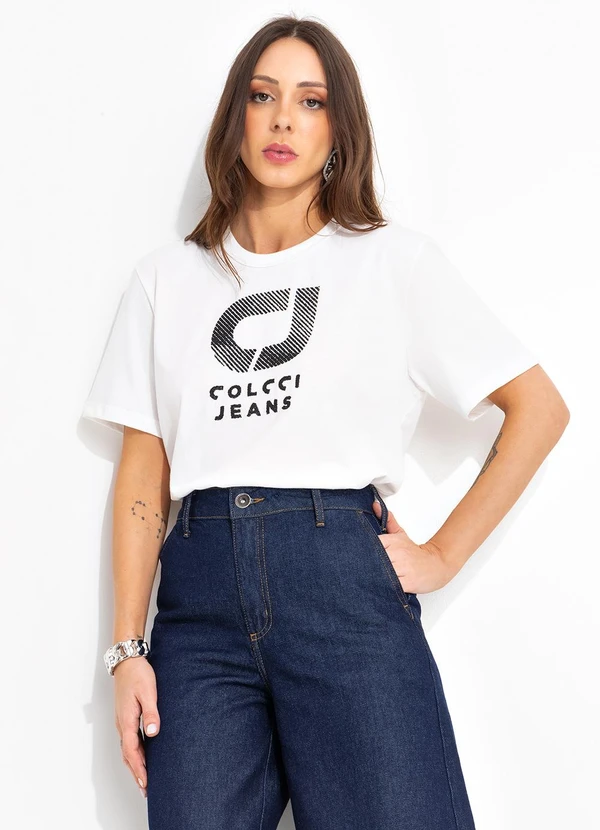 Colcci Jeans - Camiseta Cj Off White 4