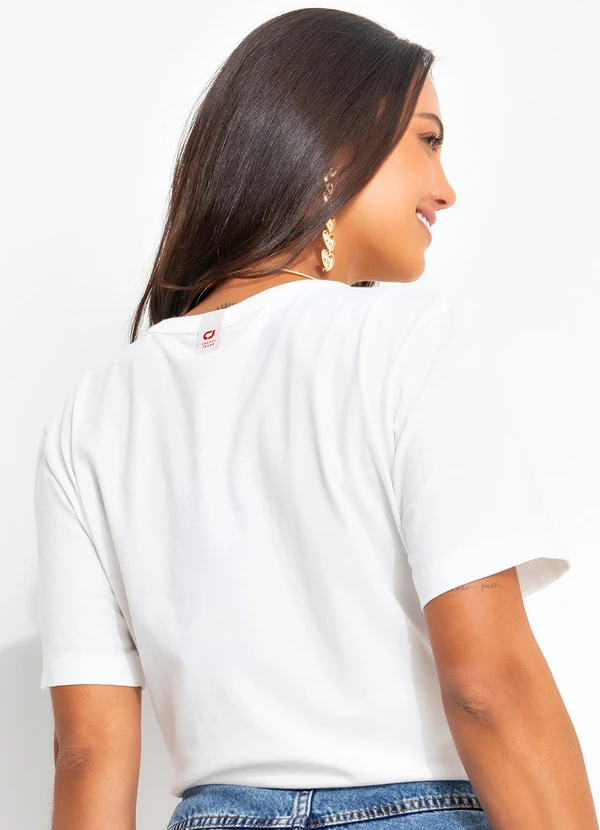 Colcci Jeans - Camiseta Cj Off White 2