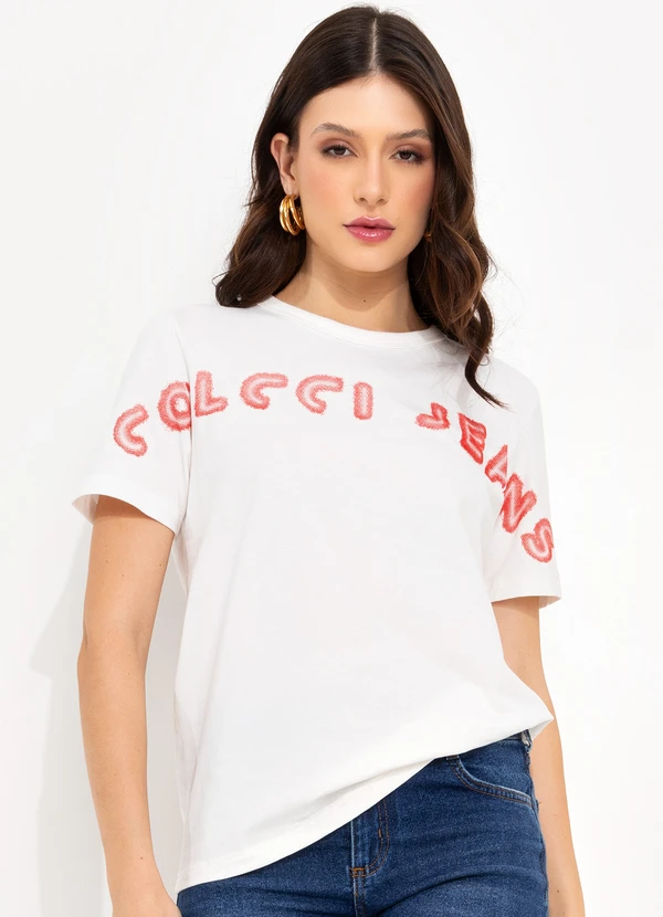 Colcci Jeans - Camiseta Cj Off White