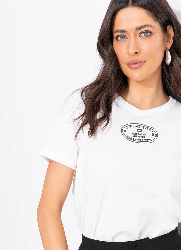 Colcci Jeans - Camiseta Cj Off White