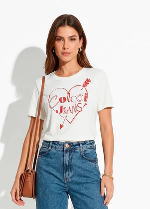 Colcci Jeans - Camiseta Cj Off White - COLCCI JEANS