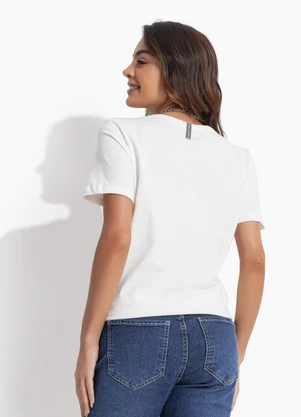 Colcci Jeans - Camiseta Cj Off White - COLCCI JEANS