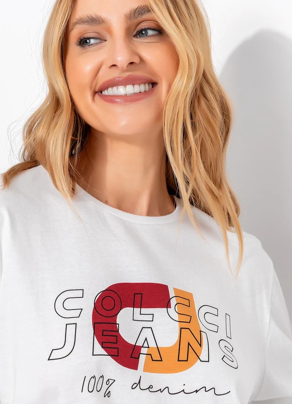 Colcci Jeans - Camiseta Cj Off White