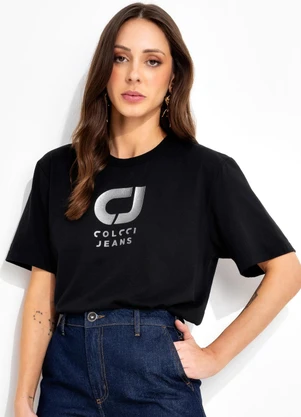 Colcci Jeans - Camiseta Cj Preto - COLCCI JEANS