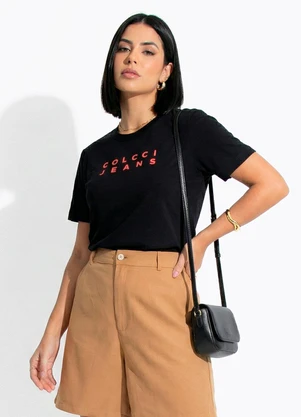 Colcci Jeans - Camiseta Cj Preto - COLCCI JEANS