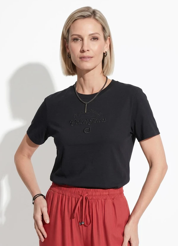 Colcci Jeans - Camiseta Cj Preto