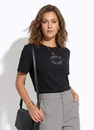Colcci Jeans - Camiseta Cj Preto - COLCCI JEANS