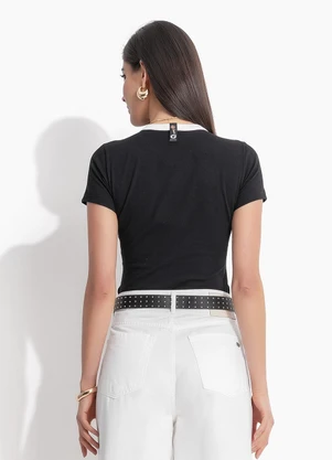 Colcci Jeans - Camiseta Cj Preto - COLCCI JEANS