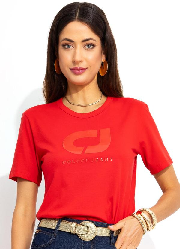Colcci Jeans - Camiseta Cj Vermelho