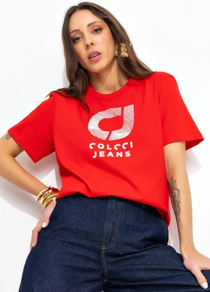 Colcci Jeans - Camiseta Cj Vermelho - COLCCI JEANS