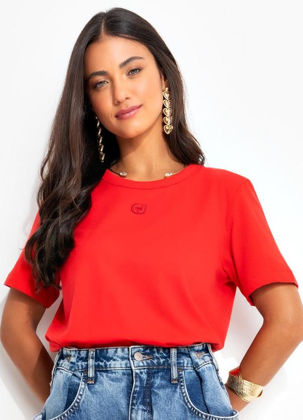 Colcci Jeans - Camiseta Cj Vermelho