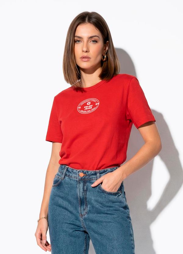 Colcci Jeans - Camiseta Cj Vermelho