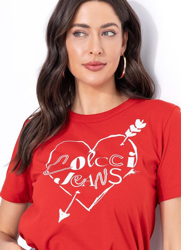 Colcci Jeans - Camiseta Cj Vermelho