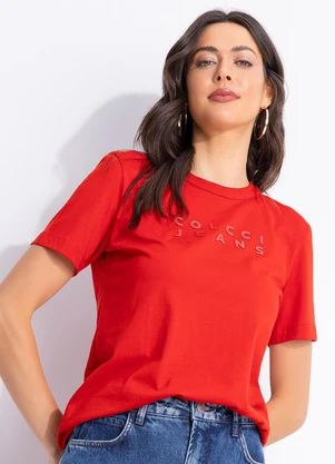 Colcci Jeans - Camiseta Cj Vermelho - COLCCI JEANS