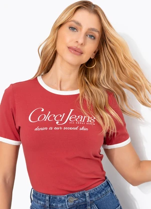 Colcci Jeans - Camiseta Cj Vermelho - COLCCI JEANS