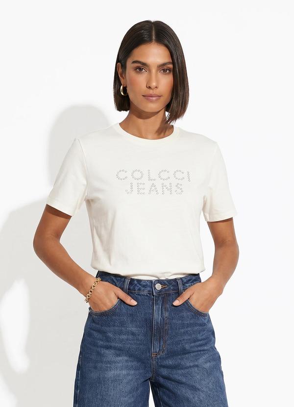 Colcci Jeans - Camiseta com Aplicação Cj Off White