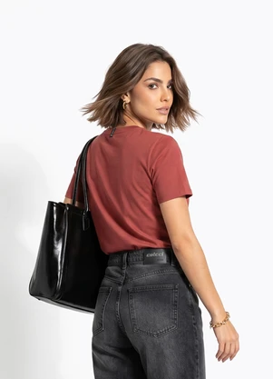 Colcci Jeans - Camiseta com Aplicação Cj Vermelho - COLCCI JEANS