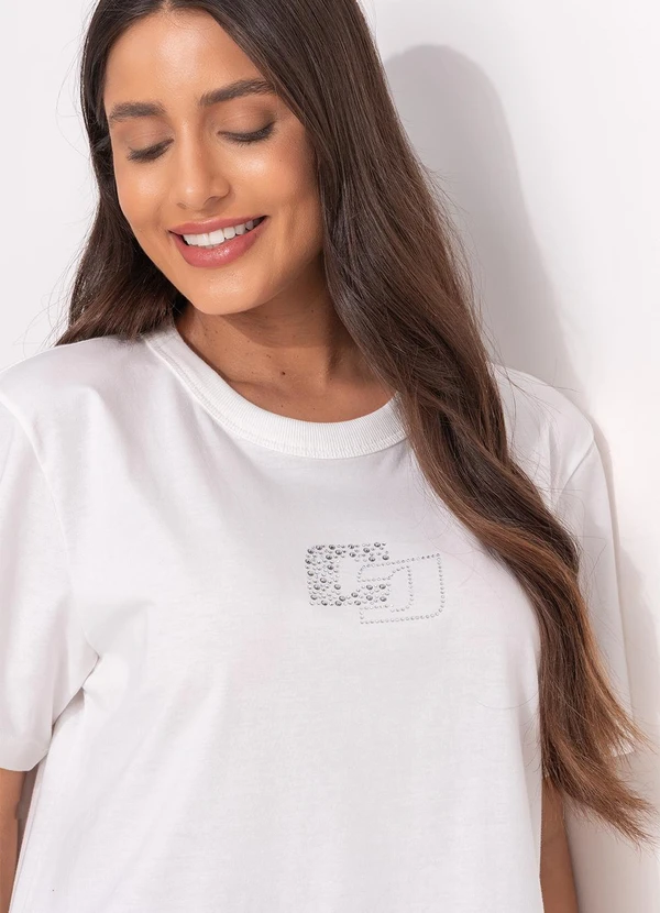 Colcci - Camiseta com Aplicação Off White 4