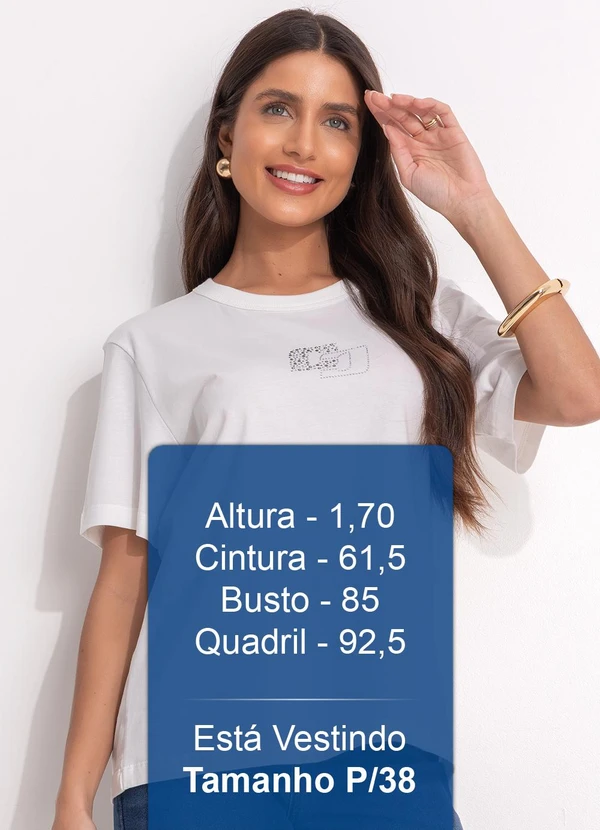 Colcci - Camiseta com Aplicação Off White 5