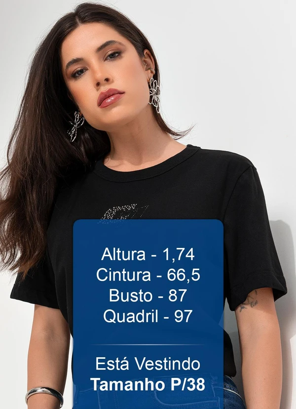Colcci - Camiseta com Aplicação Preto 5