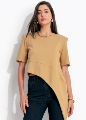 Colcci - Camiseta em Algodão Bege - COLCCI