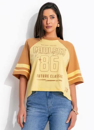 Colcci Jeans - Camiseta em Algodão Cj Amarelo - COLCCI JEANS