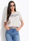 Colcci Jeans - Camiseta em Algodão Cj Preto - variação: Bege