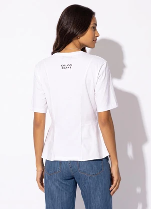 Colcci Jeans - Camiseta em Algodão Cj Off White - COLCCI JEANS