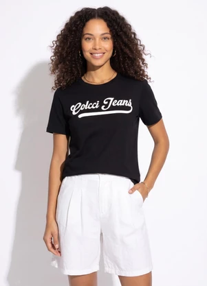 Colcci Jeans - Camiseta em Algodão Cj Preto - COLCCI JEANS