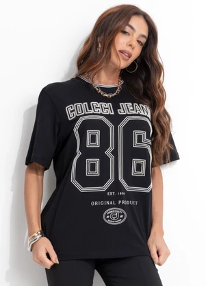 Colcci Jeans - Camiseta em Algodão Cj Preto - COLCCI JEANS