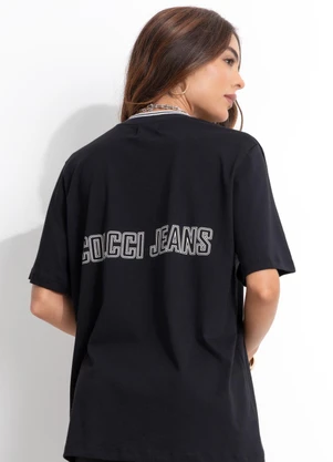 Colcci Jeans - Camiseta em Algodão Cj Preto - COLCCI JEANS