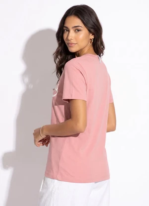 Colcci Jeans - Camiseta em Algodão Cj Rosa - COLCCI JEANS