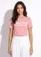 Colcci Jeans - Camiseta em Algodão Cj Preto - variação: Rosa