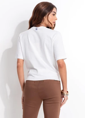 Colcci - Camiseta em Algodão Estampada Off White - COLCCI