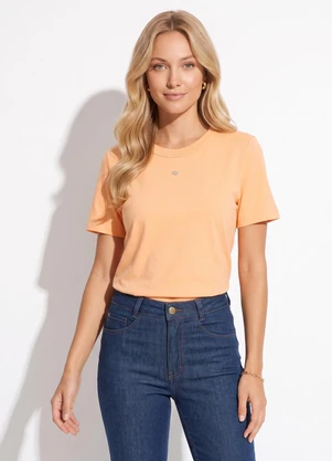 Colcci - Camiseta em Algodão Laranja - COLCCI