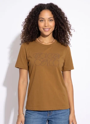 Colcci - Camiseta em Algodão Marrom - COLCCI