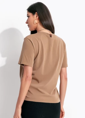 Colcci - Camiseta em Algodão Marrom - COLCCI