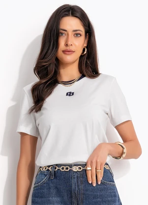 Colcci - Camiseta em Algodão Off White - COLCCI