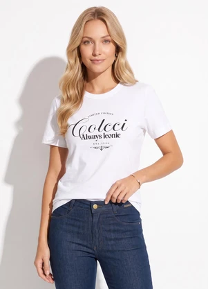Colcci - Camiseta em Algodão Off White - COLCCI