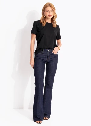 Colcci - Camiseta em Algodão Preto - COLCCI