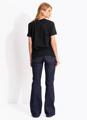 Colcci - Camiseta em Algodão Preto - COLCCI