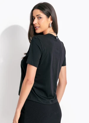 Colcci - Camiseta em Algodão Preto - COLCCI