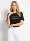 Colcci - Camiseta em Algodão Preto - variação: Preto