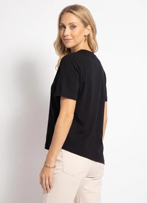 Colcci - Camiseta em Algodão Preto - COLCCI