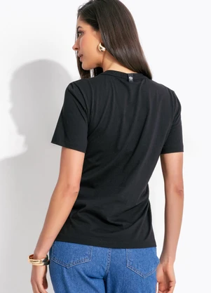 Colcci - Camiseta em Algodão  Preto - COLCCI