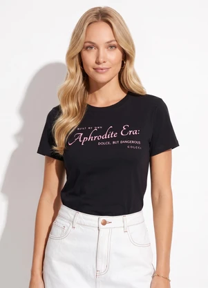Colcci - Camiseta em Algodão Preto - COLCCI