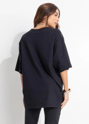 Colcci - Camiseta em Algodão Preto - COLCCI
