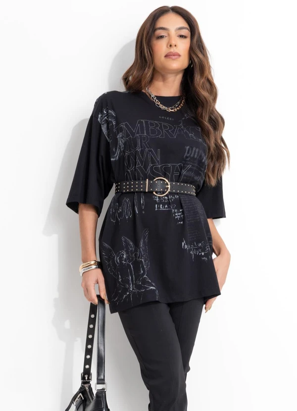 Colcci - Camiseta em Algodão Preto