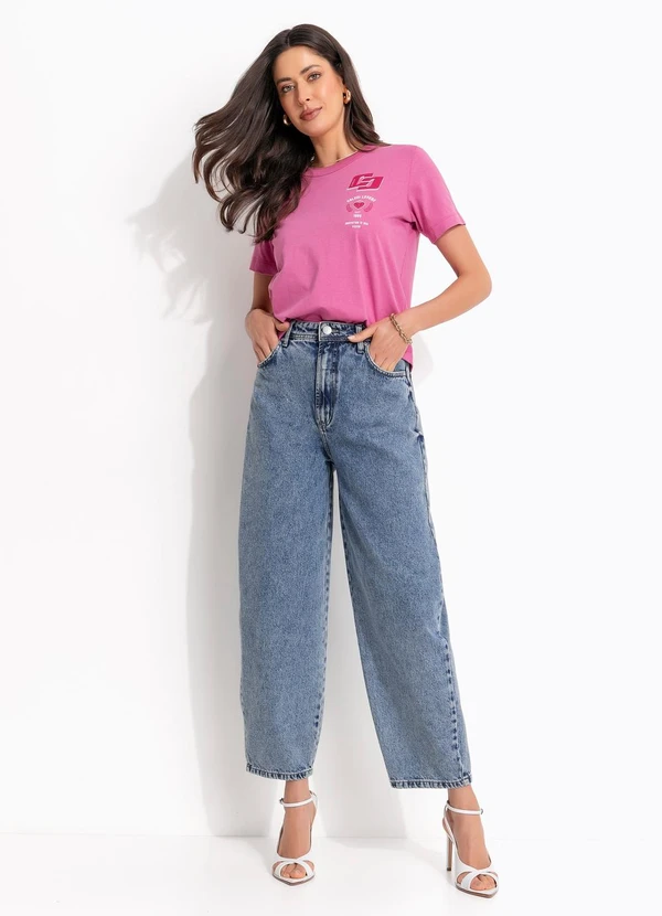 Colcci - Camiseta em Algodão Rosa 3