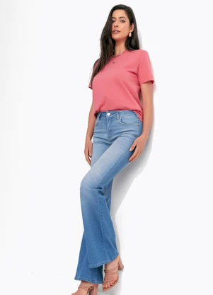 Colcci - Camiseta em Algodão Rosa - COLCCI